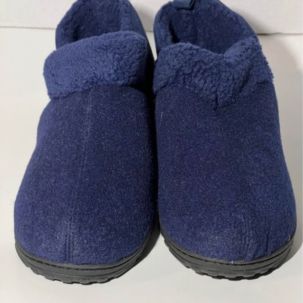 ULTRAIDEAS-Men's Cozy Memory Foam-Slippers with warm fleece lining, US 11 - Blue